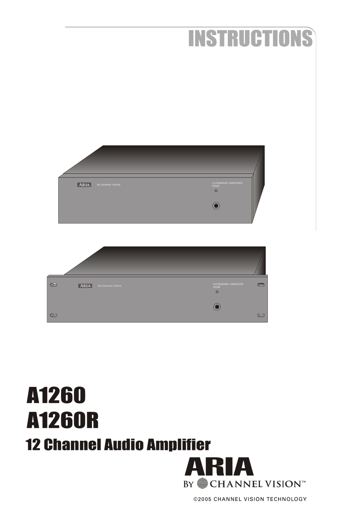 Channel Vision manual A1260 A1260R 