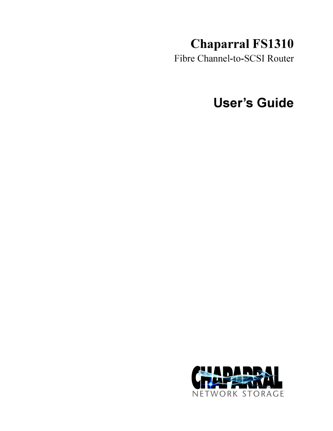 Chaparral Chaparral FS 1310 manual User’s Guide 