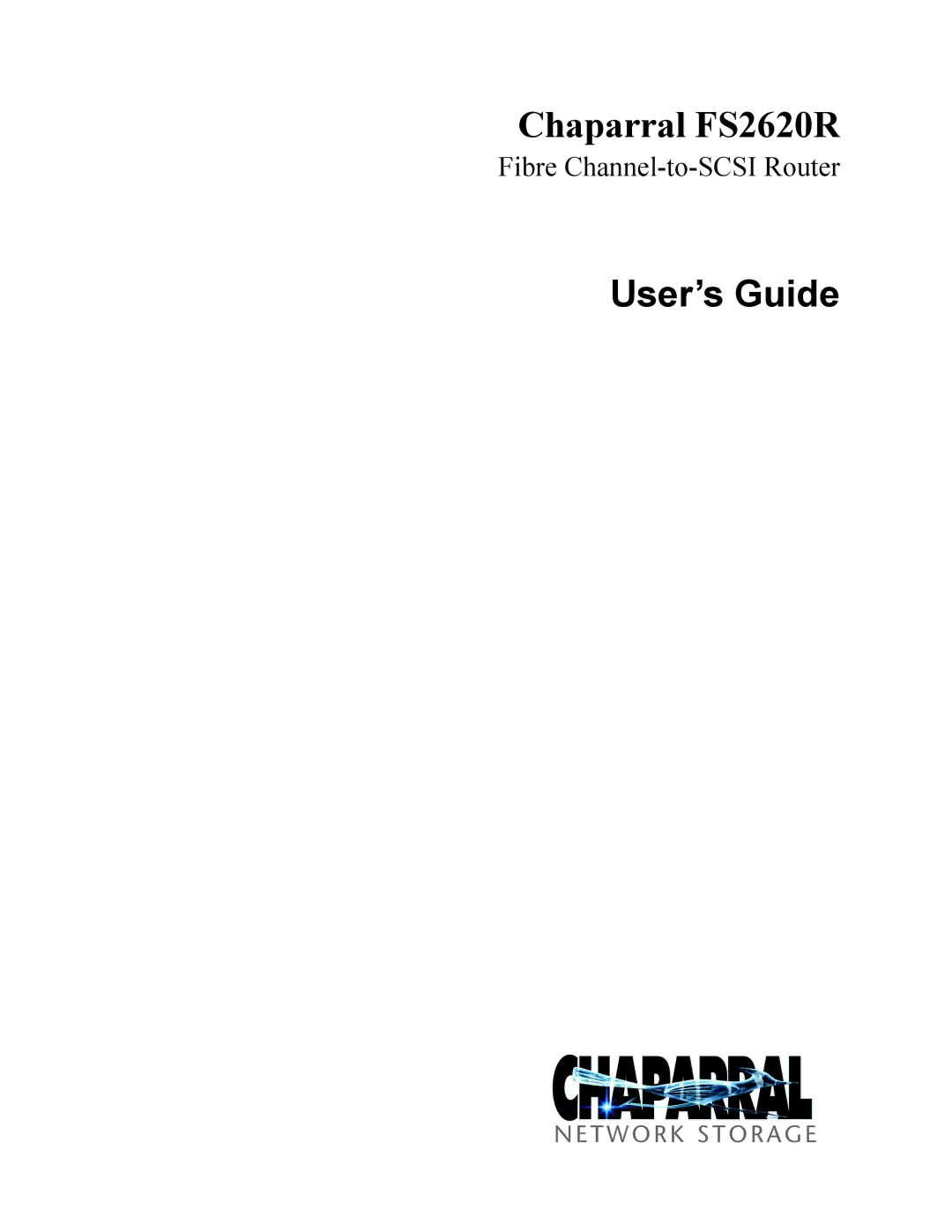 Chaparral FS2620R manual User’s Guide 