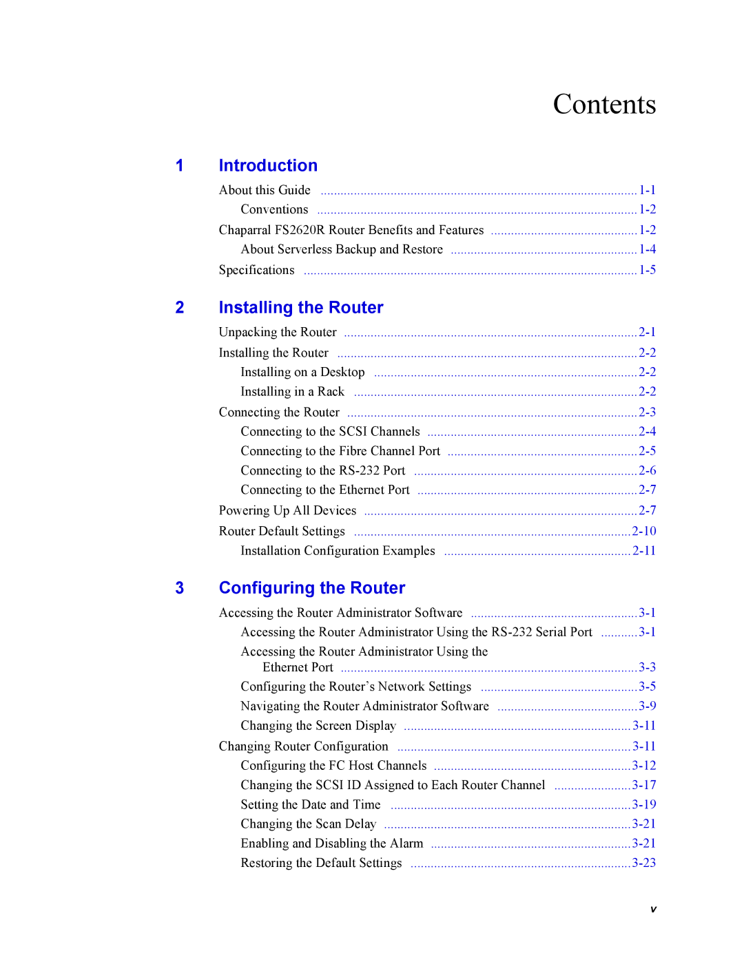 Chaparral FS2620R manual Contents 