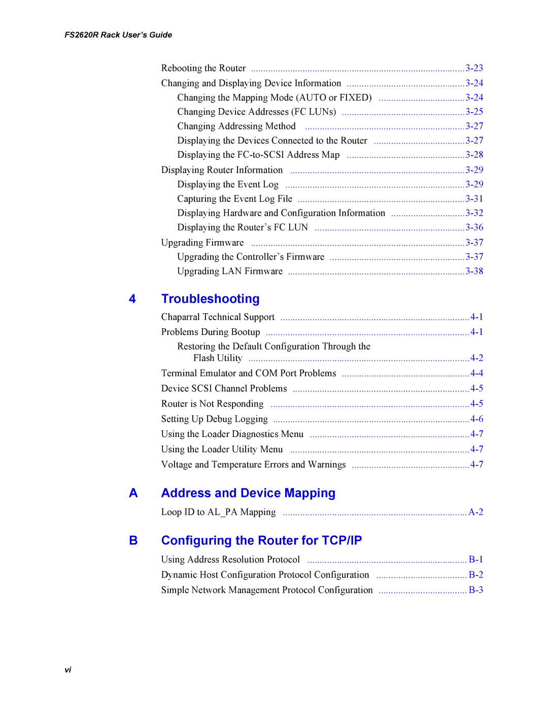 Chaparral FS2620R manual Address and Device Mapping 