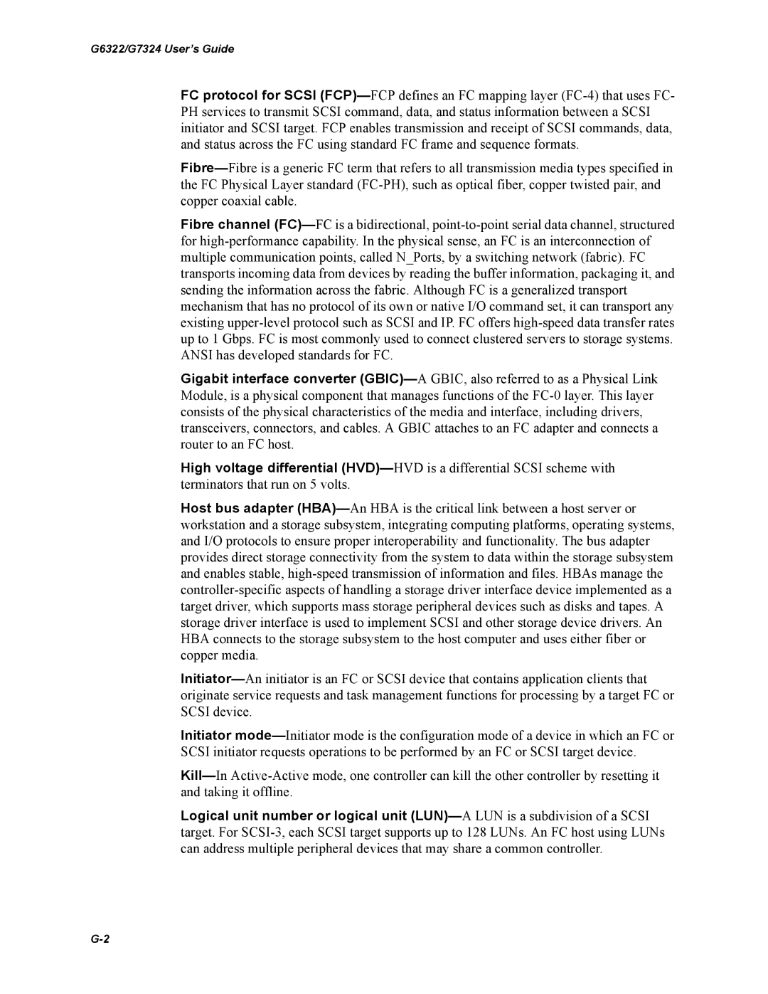 Chaparral FS2620R manual G6322/G7324 User’s Guide 