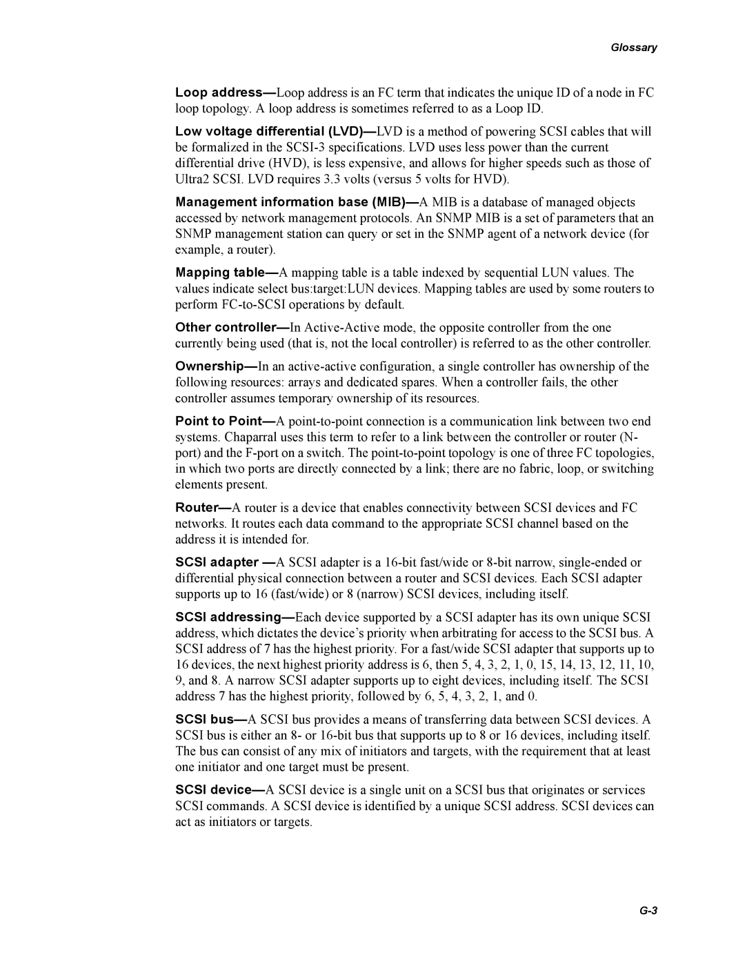 Chaparral FS2620R manual Glossary 