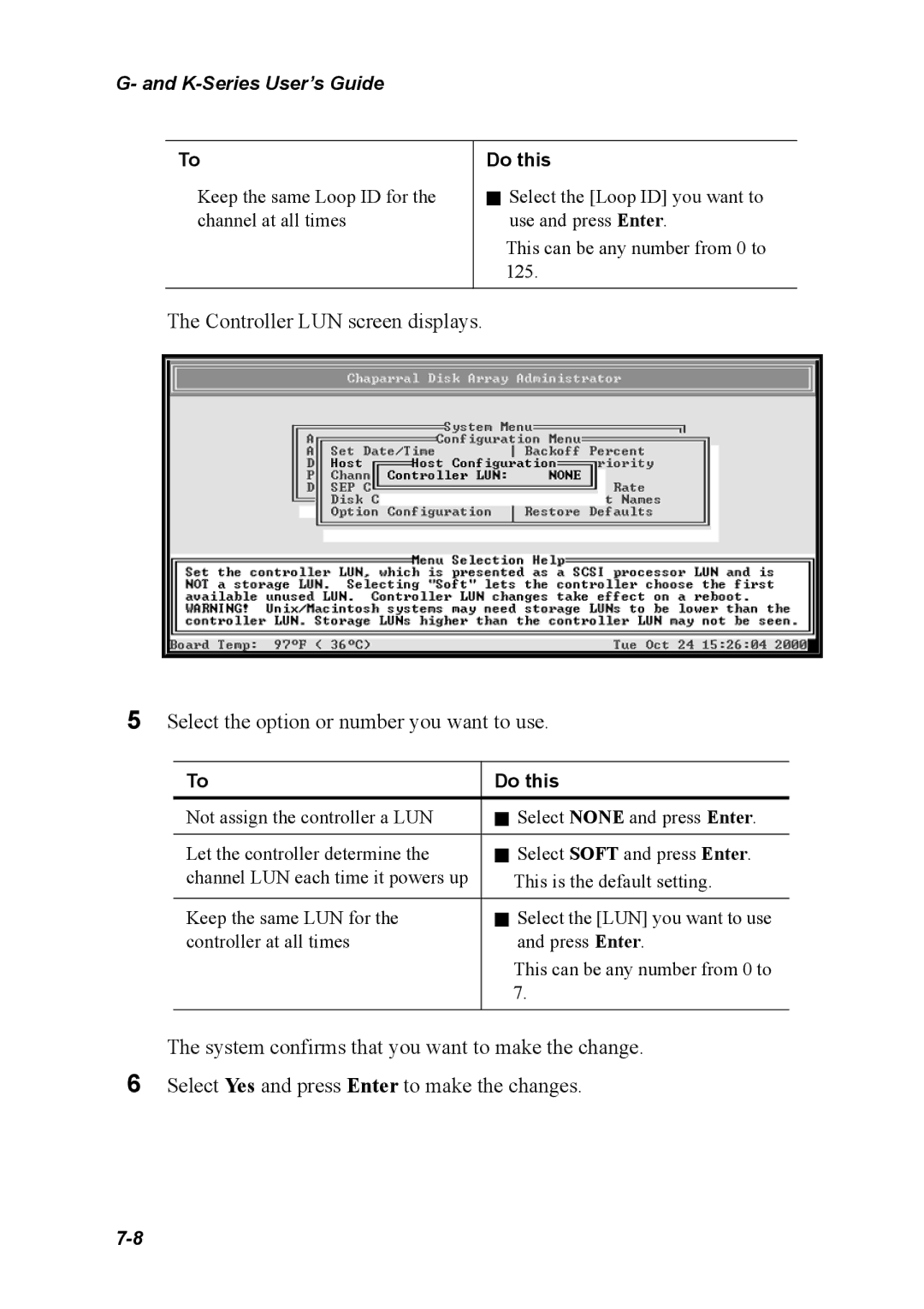 Chaparral K5312/K7313, G5312/G7313 manual Keep the same Loop ID for the channel at all times 