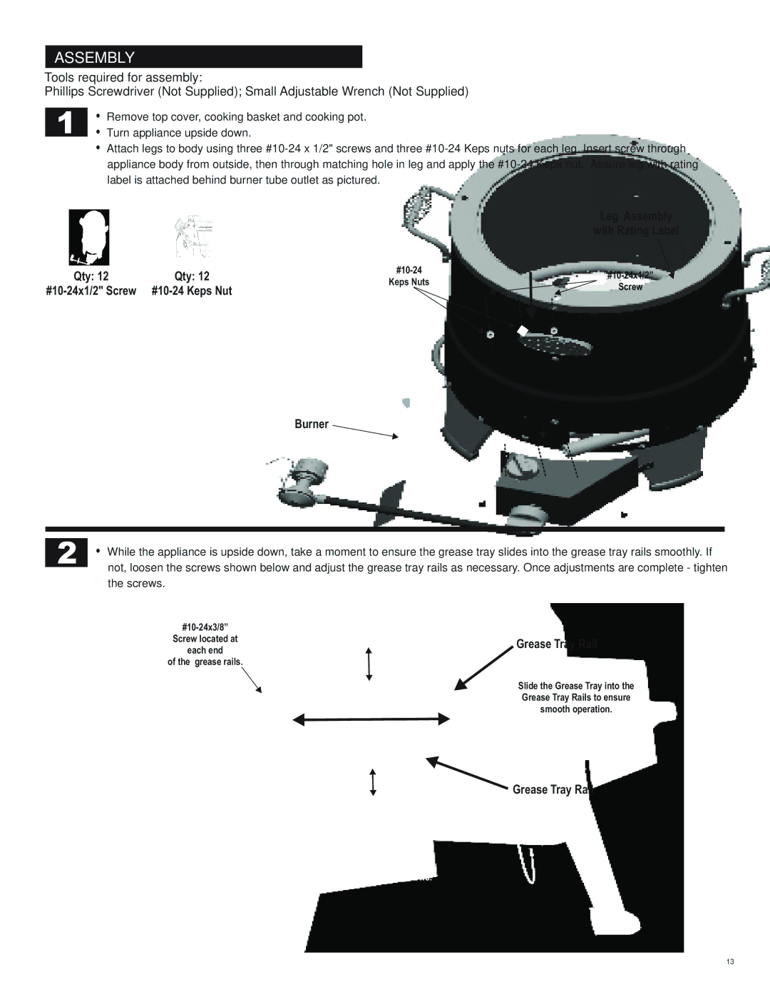 Char-Broil 10101480 manual Assembly 