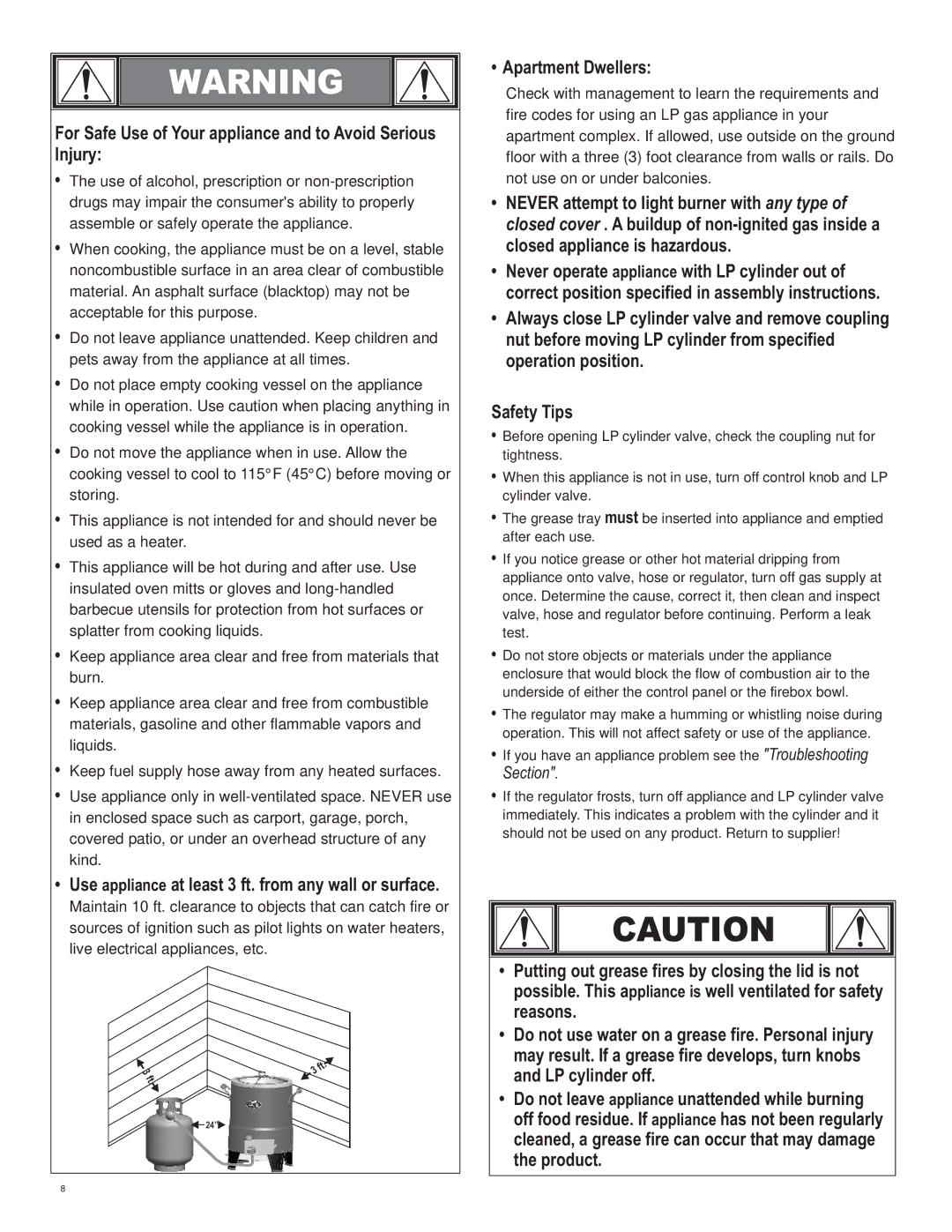 Char-Broil 10101480 manual For Safe Use of Your appliance and to Avoid Serious Injury 