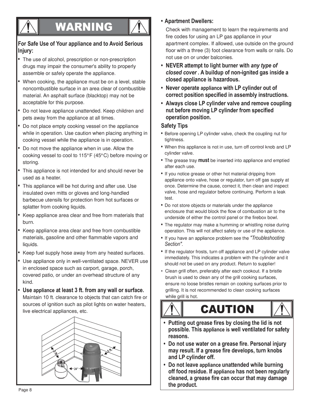 Char-Broil 10101550, 42804468 manual For Safe Use of Your appliance and to Avoid Serious Injury 