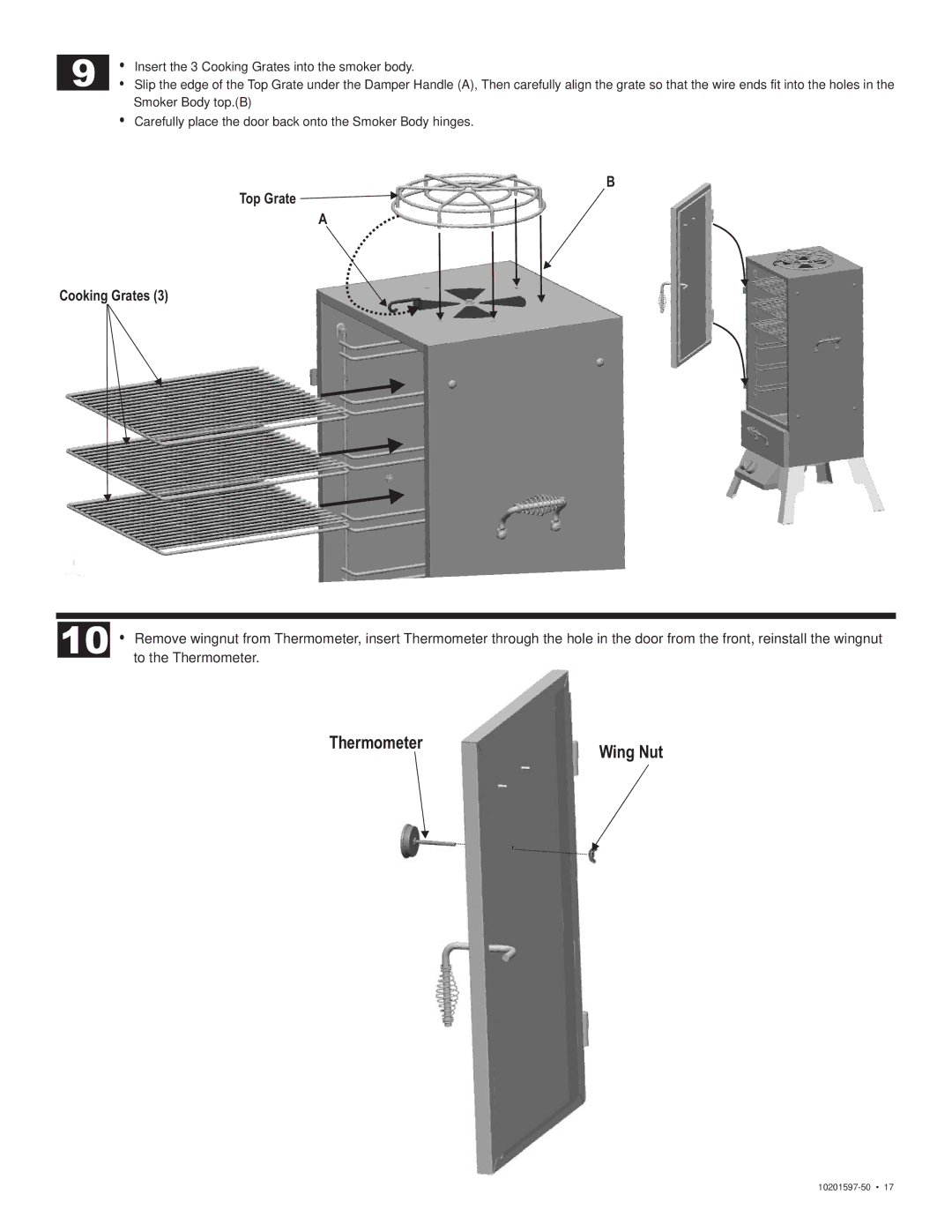 Char-Broil 10201597-50 manual Thermometer Wing Nut 