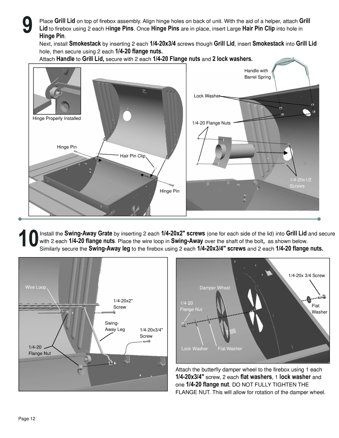 Char-Broil 10301580 manual Hinge Pin 