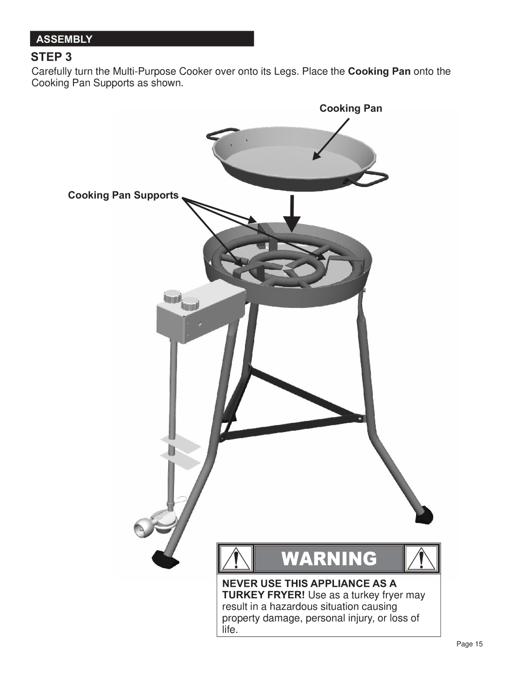 Char-Broil 11101706 manual Cooking Pan Cooking Pan Supports 