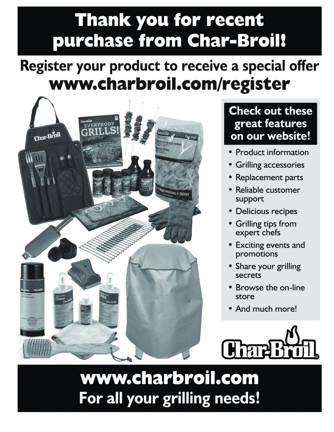 Char-Broil 11101706 manual 