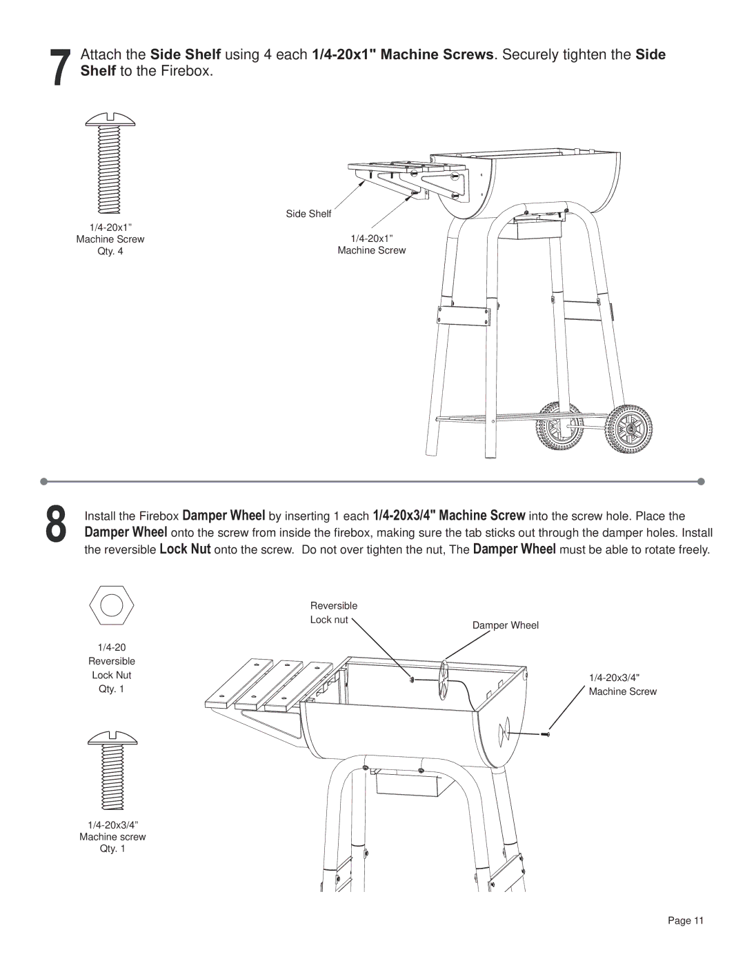 Char-Broil 11301678 manual Side Shelf 