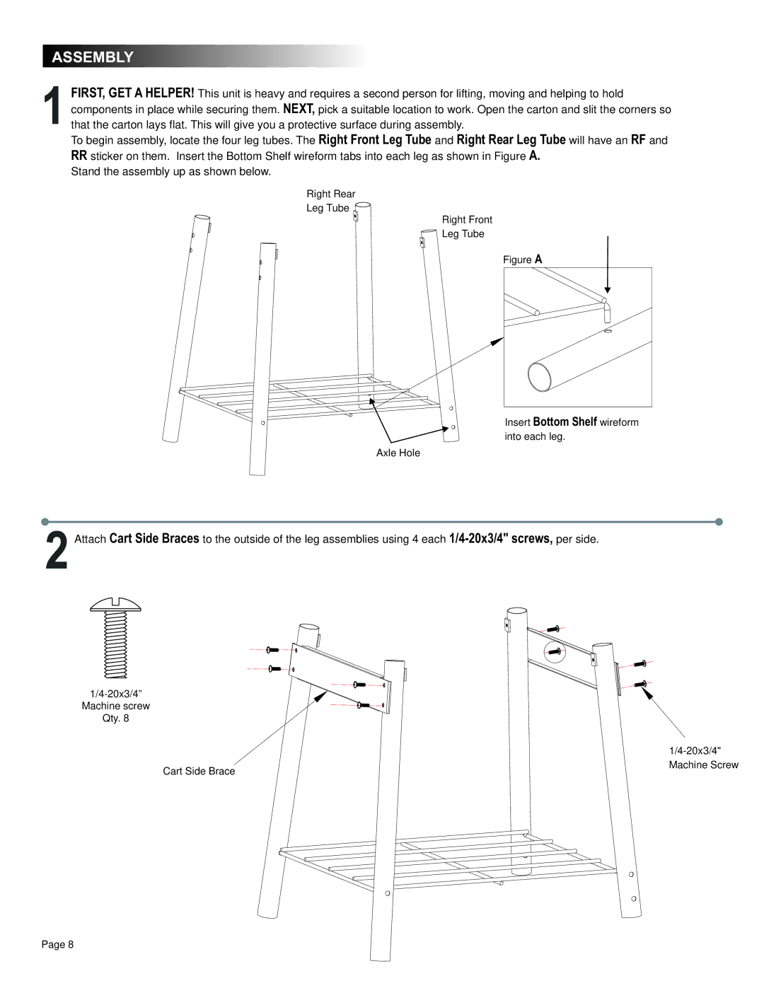 Char-Broil 11301678 manual Assembly 