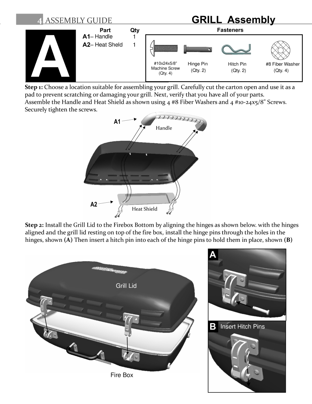 Char-Broil 11401587 manual Grill Assembly 