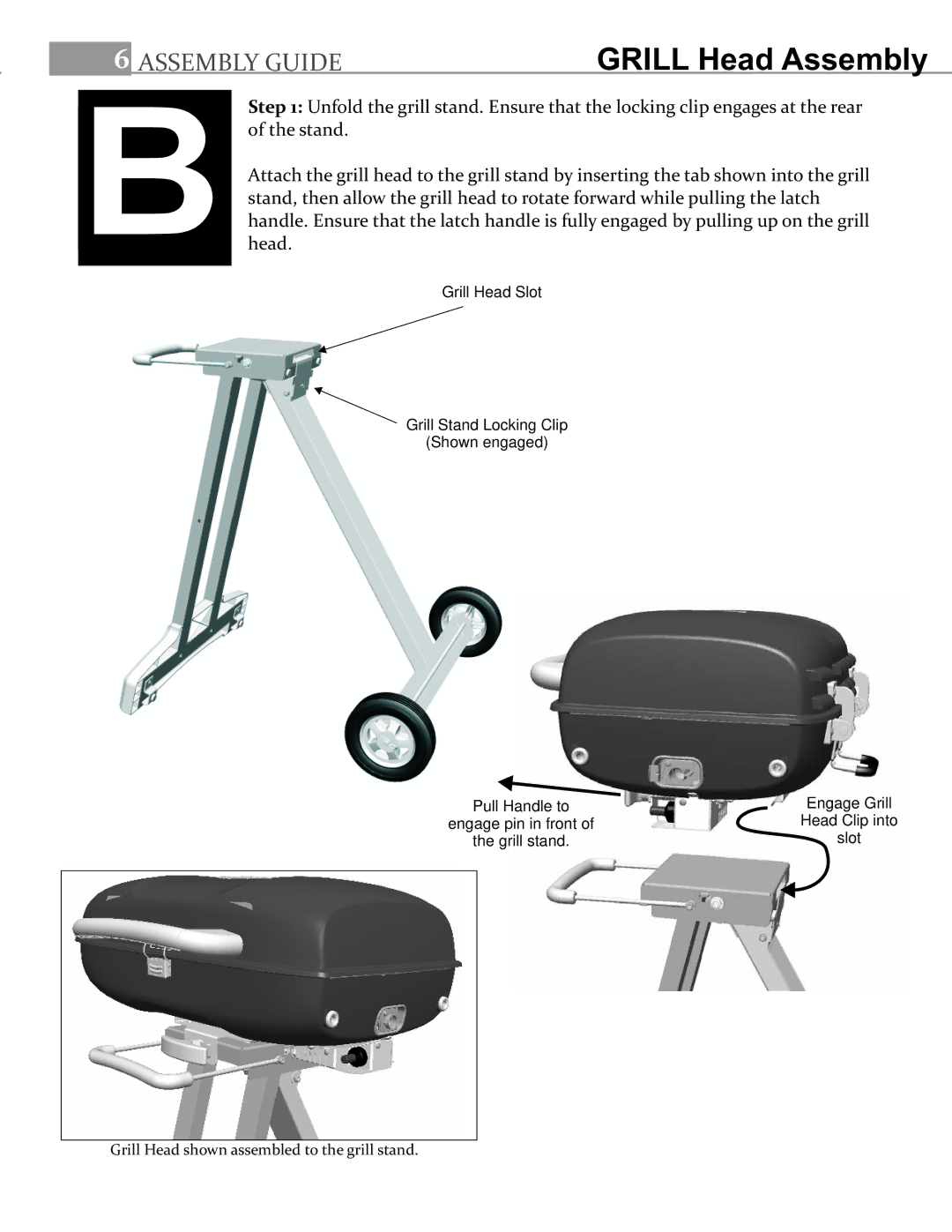 Char-Broil 11401587 manual Grill Head Assembly 