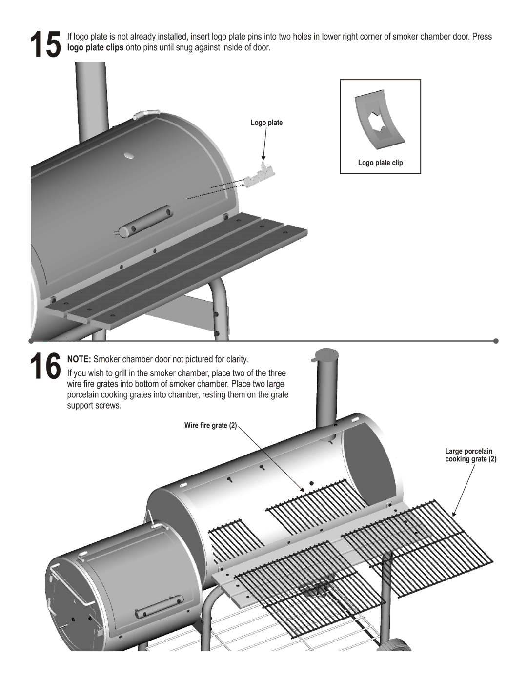 Char-Broil 3201560 manual Logo plate Logo plate clip 