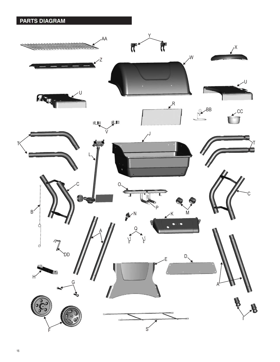 Char-Broil 415.161209 manual Parts Diagram 