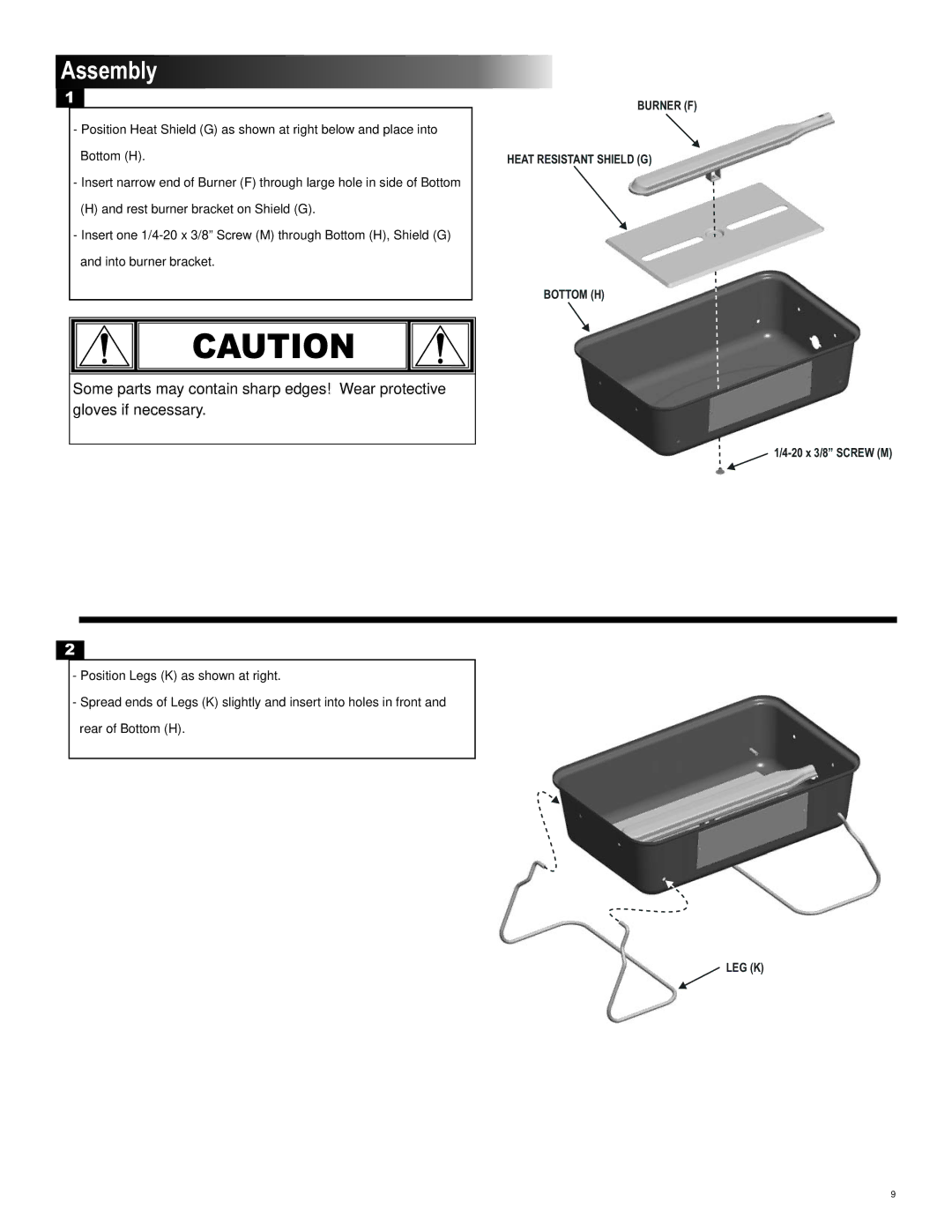 Char-Broil 461111811 manual Assembly, Gloves if necessary 