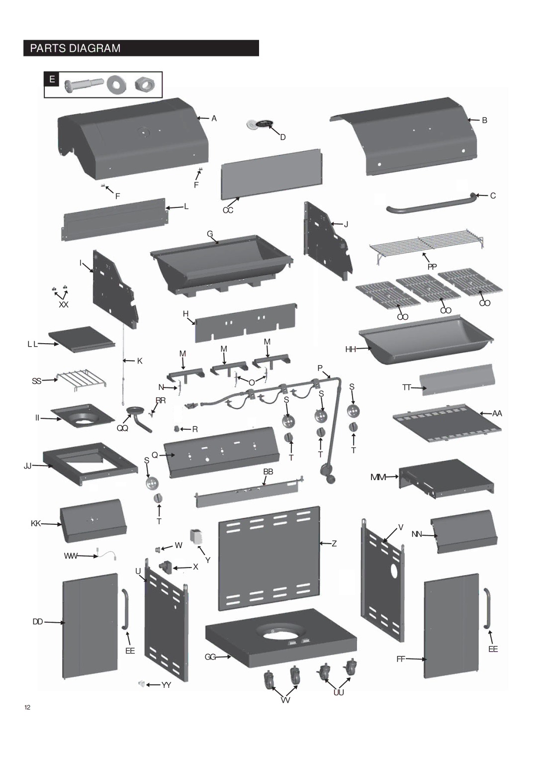 Char-Broil 461262409 manual Parts Diagram 