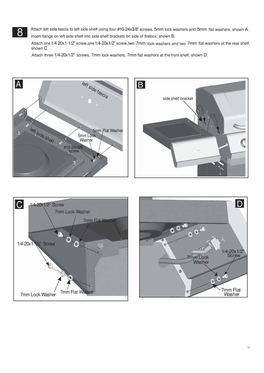 Char-Broil 461262409 manual Left 