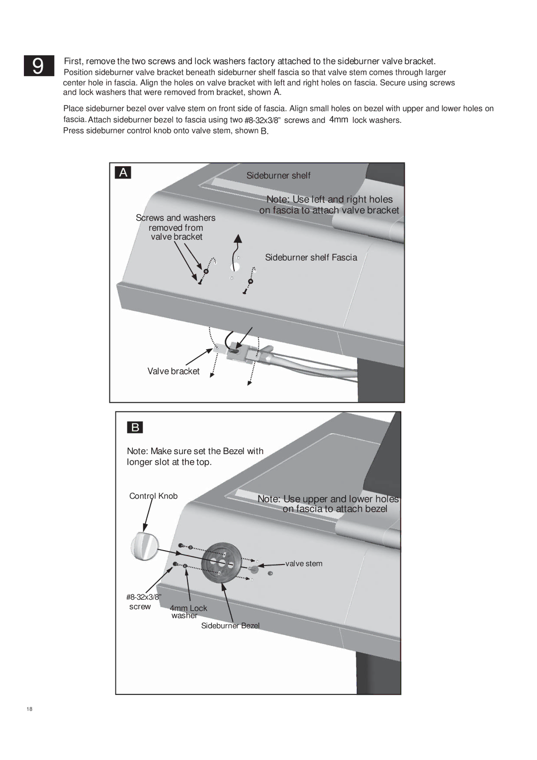 Char-Broil 461262409 manual On fascia to attach bezel 