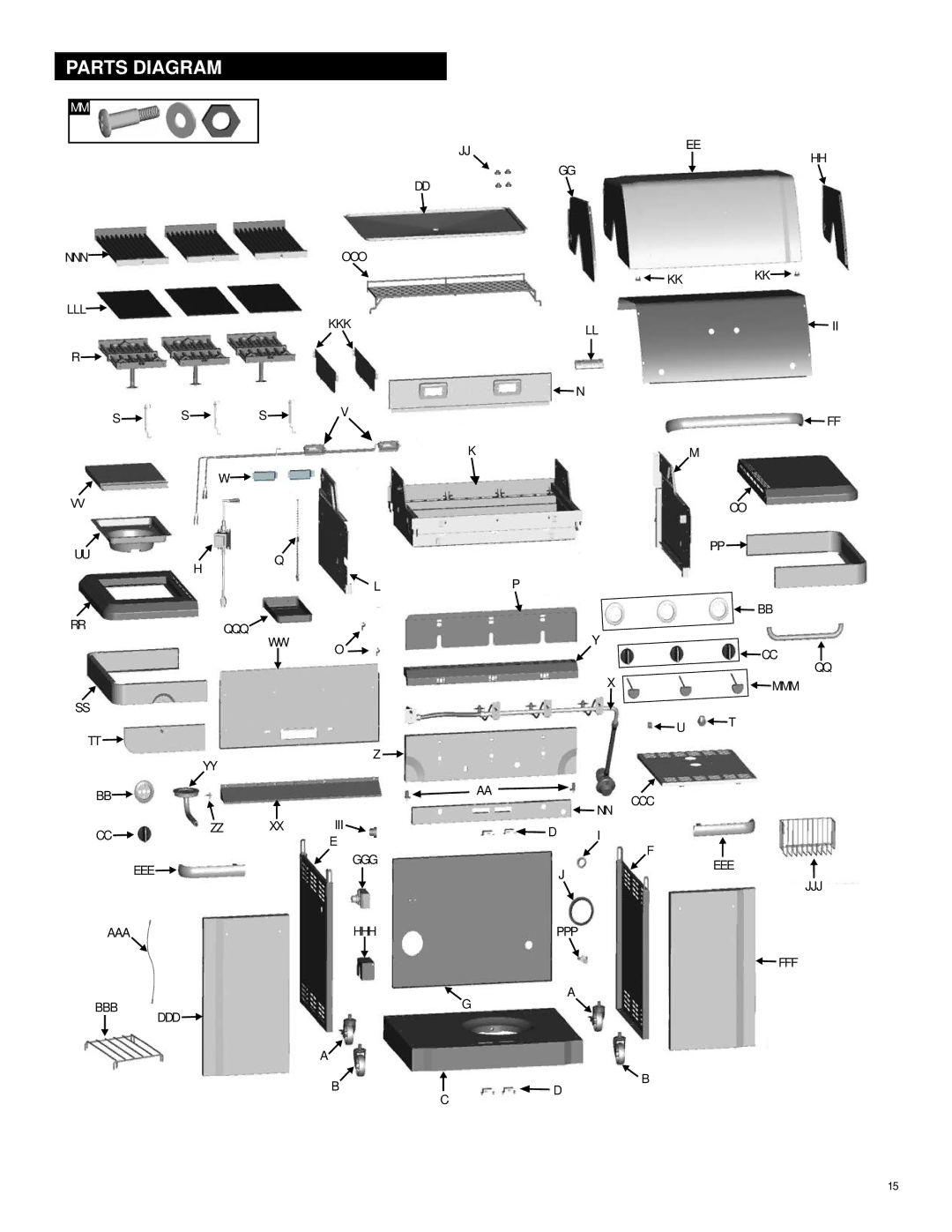 Char-Broil 463222209 manual Parts Diagram 