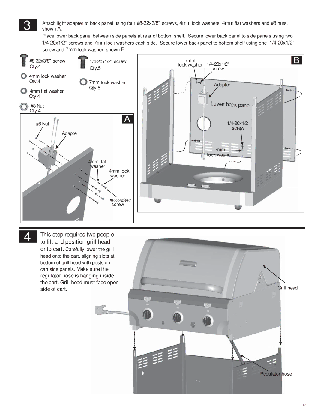 Char-Broil 463222209 manual Side of cart 