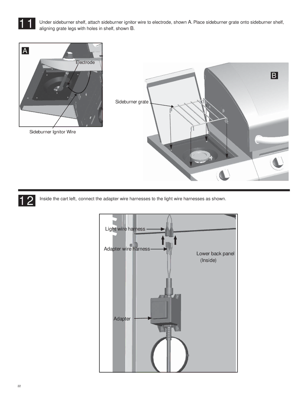 Char-Broil 463222209 manual Sideburner grate 