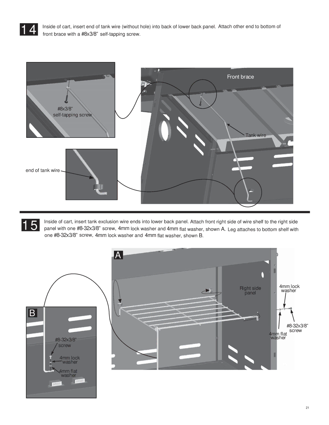 Char-Broil 463231711 manual Front brace 