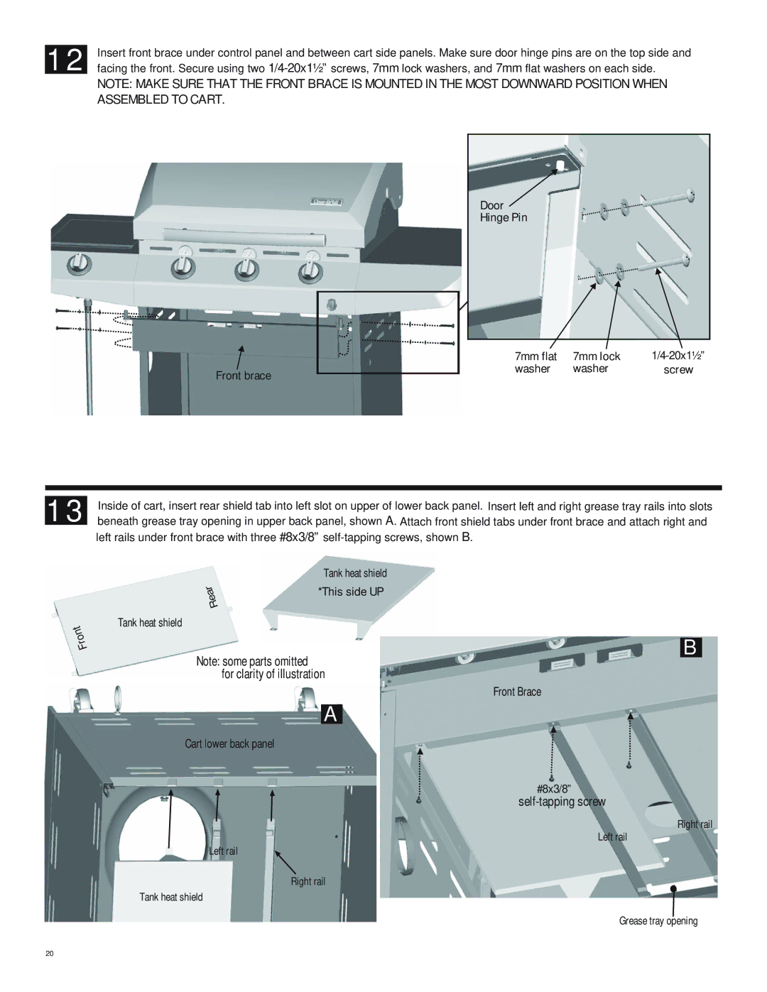 Char-Broil 463232011 manual Rear 