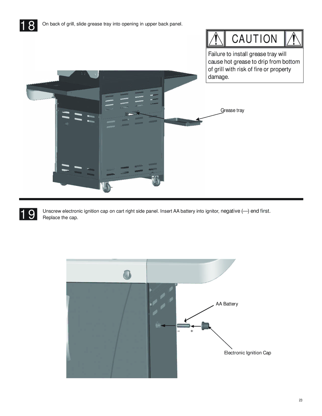 Char-Broil 463232011 manual Grease tray 