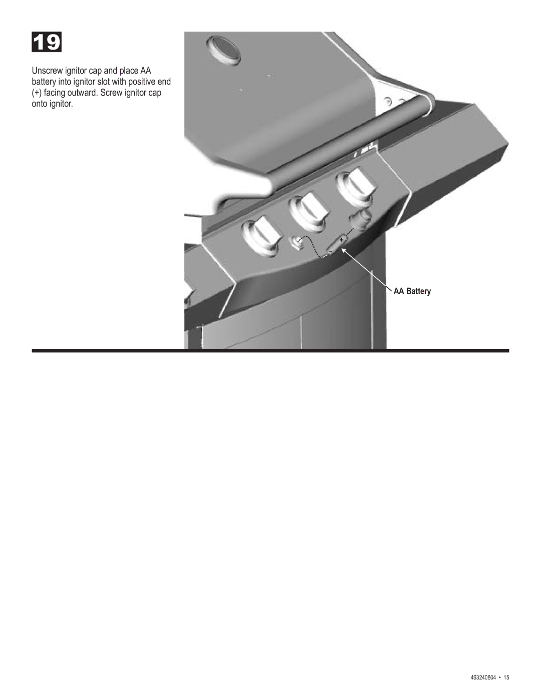 Char-Broil 463240804 manual AA Battery 