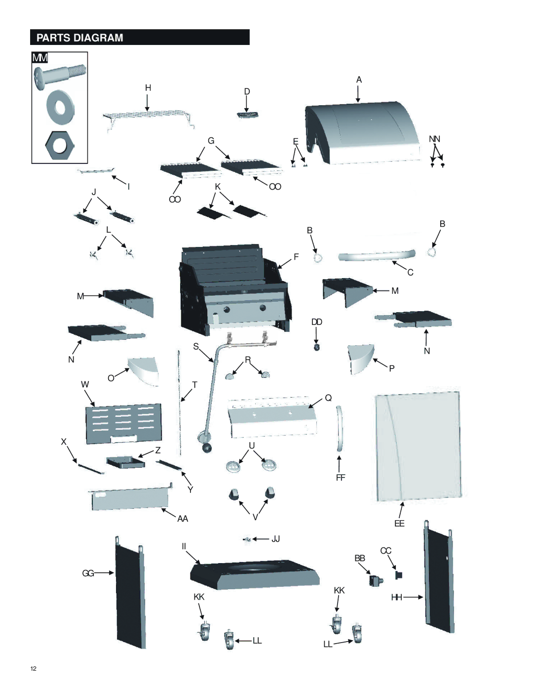 Char-Broil 463243812 manual Parts Diagram 