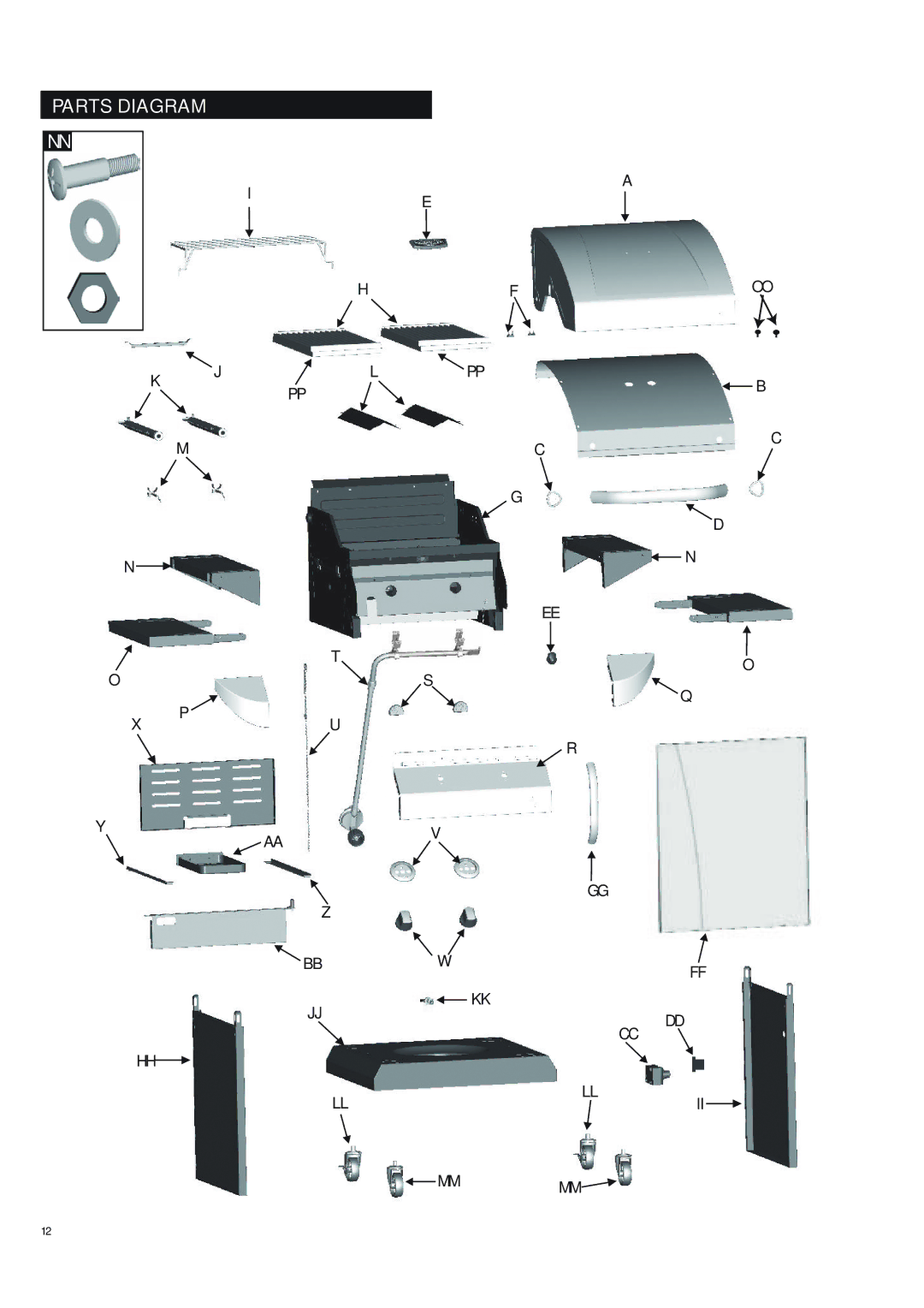 Char-Broil 463243911 manual Parts Diagram 