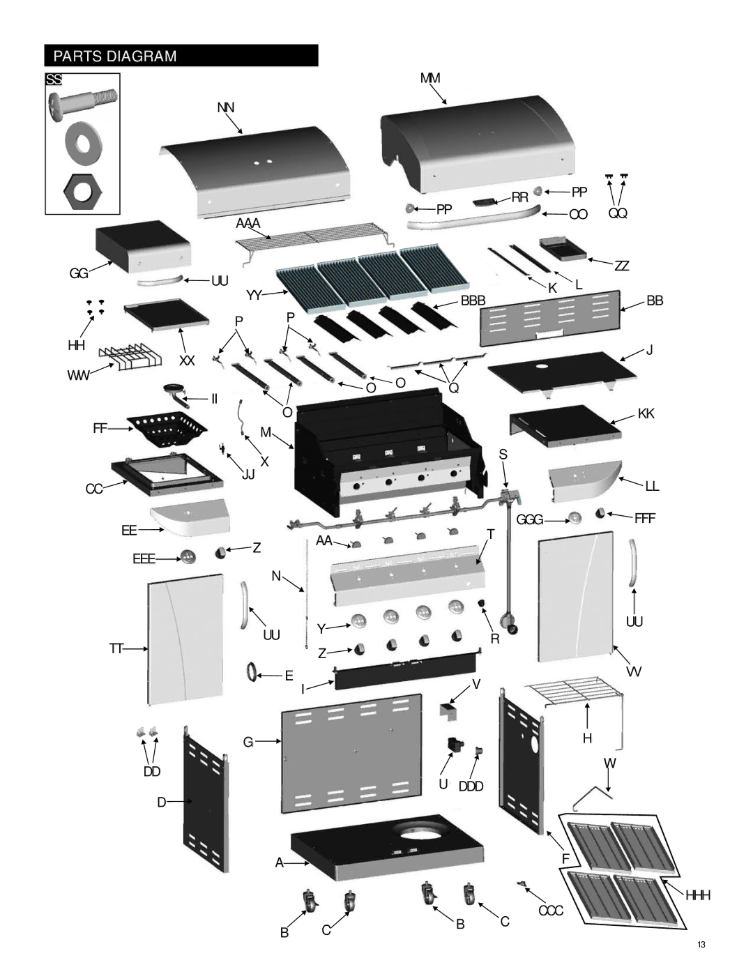 Char-Broil 463247310 manual Parts Diagram 