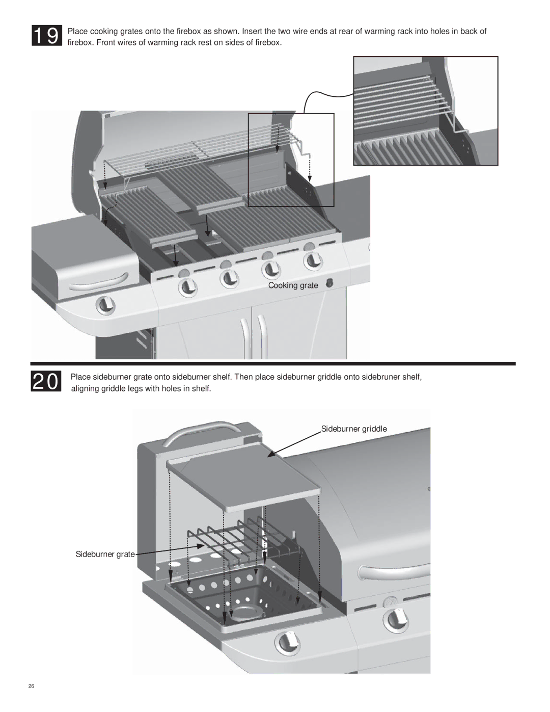 Char-Broil 463247310 manual Cooking grate 