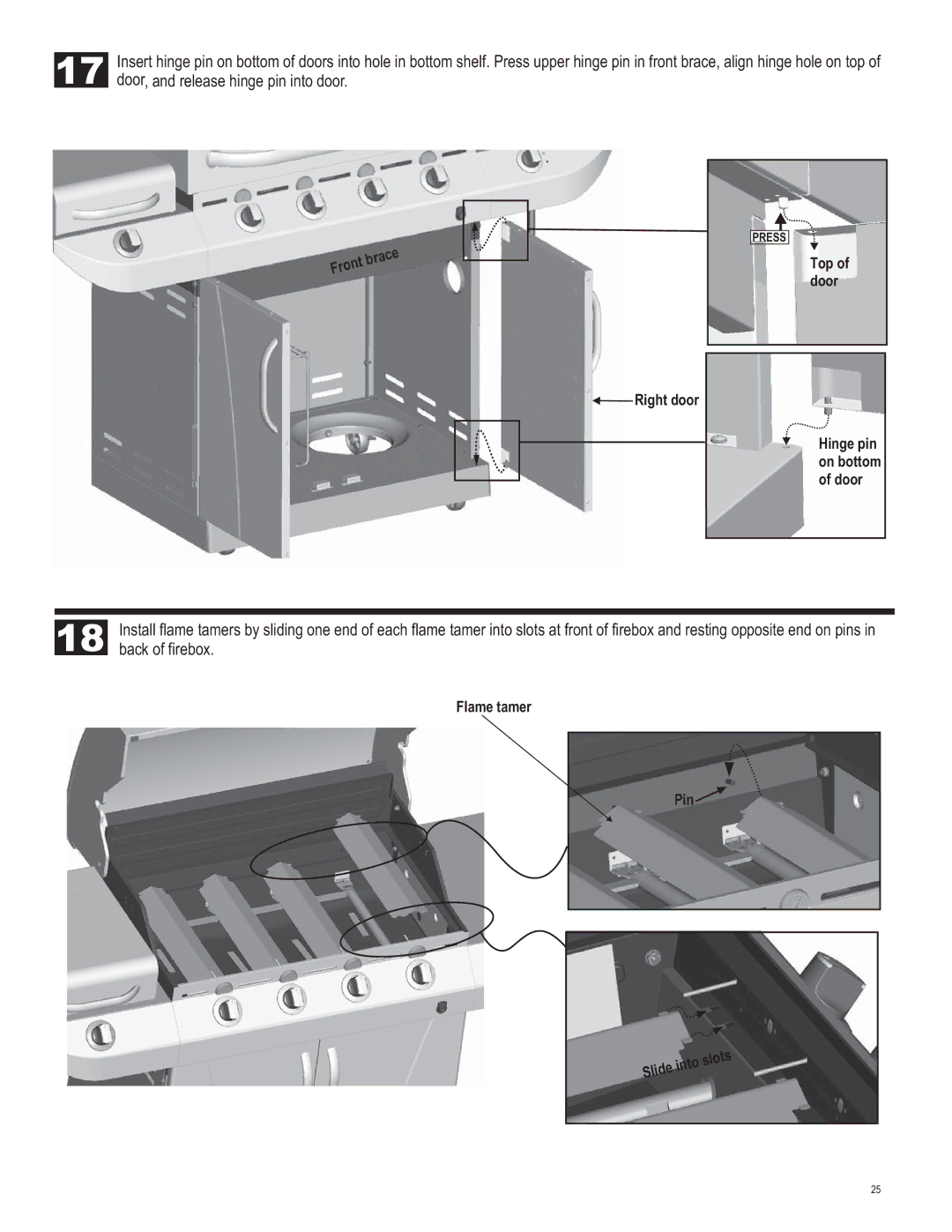 Char-Broil 463247311 manual Right door 