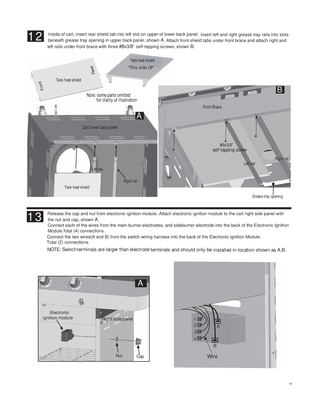 Char-Broil 463247412 manual Rear 