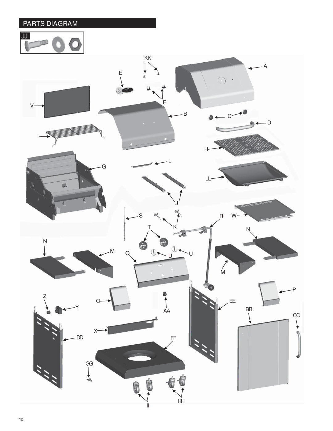 Char-Broil 463250211 manual Parts Diagram 