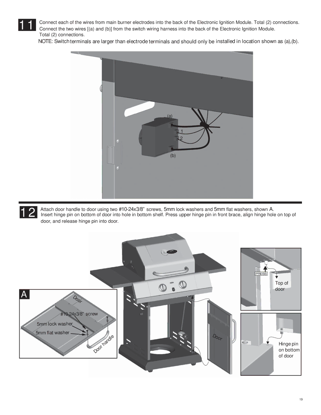 Char-Broil 463250211 manual Door 