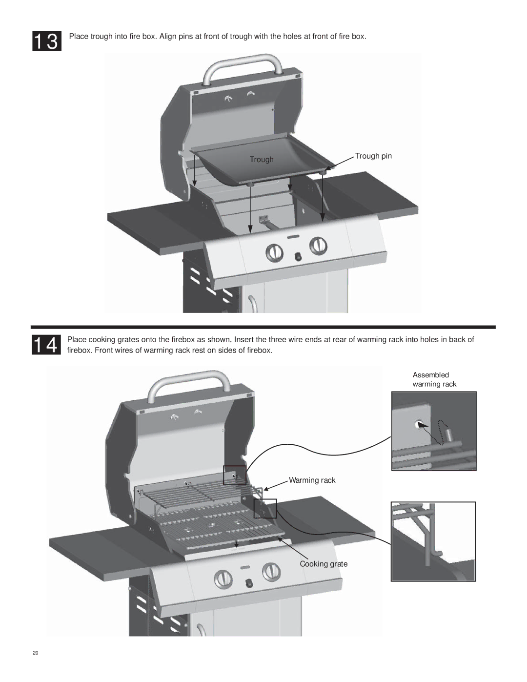 Char-Broil 463250211 manual Trough 