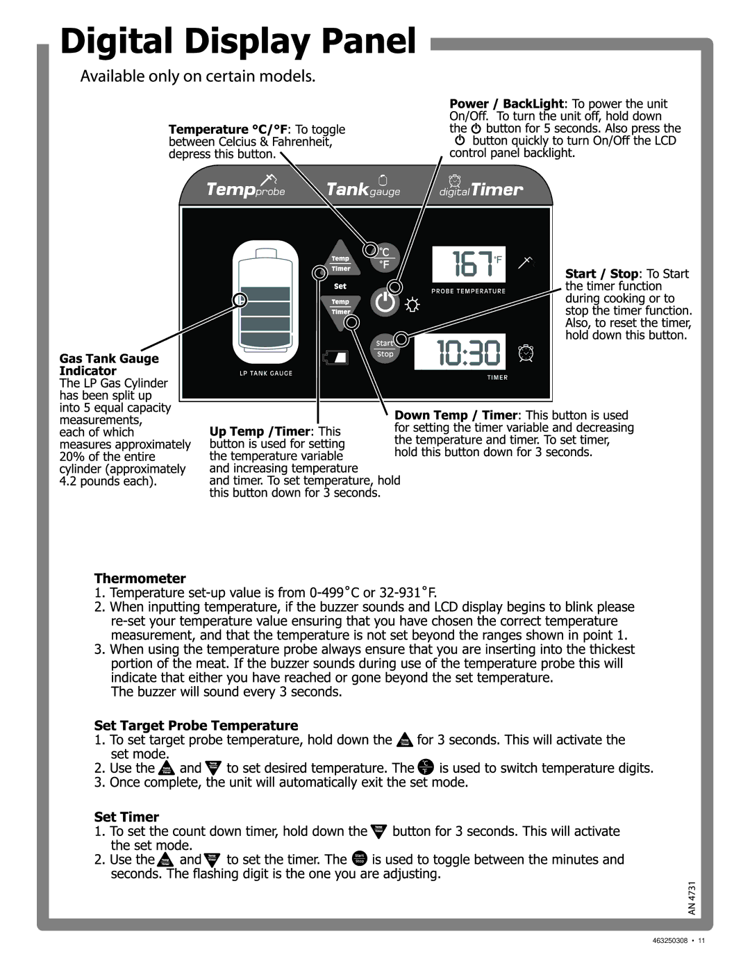 Char-Broil 463250308 manual 