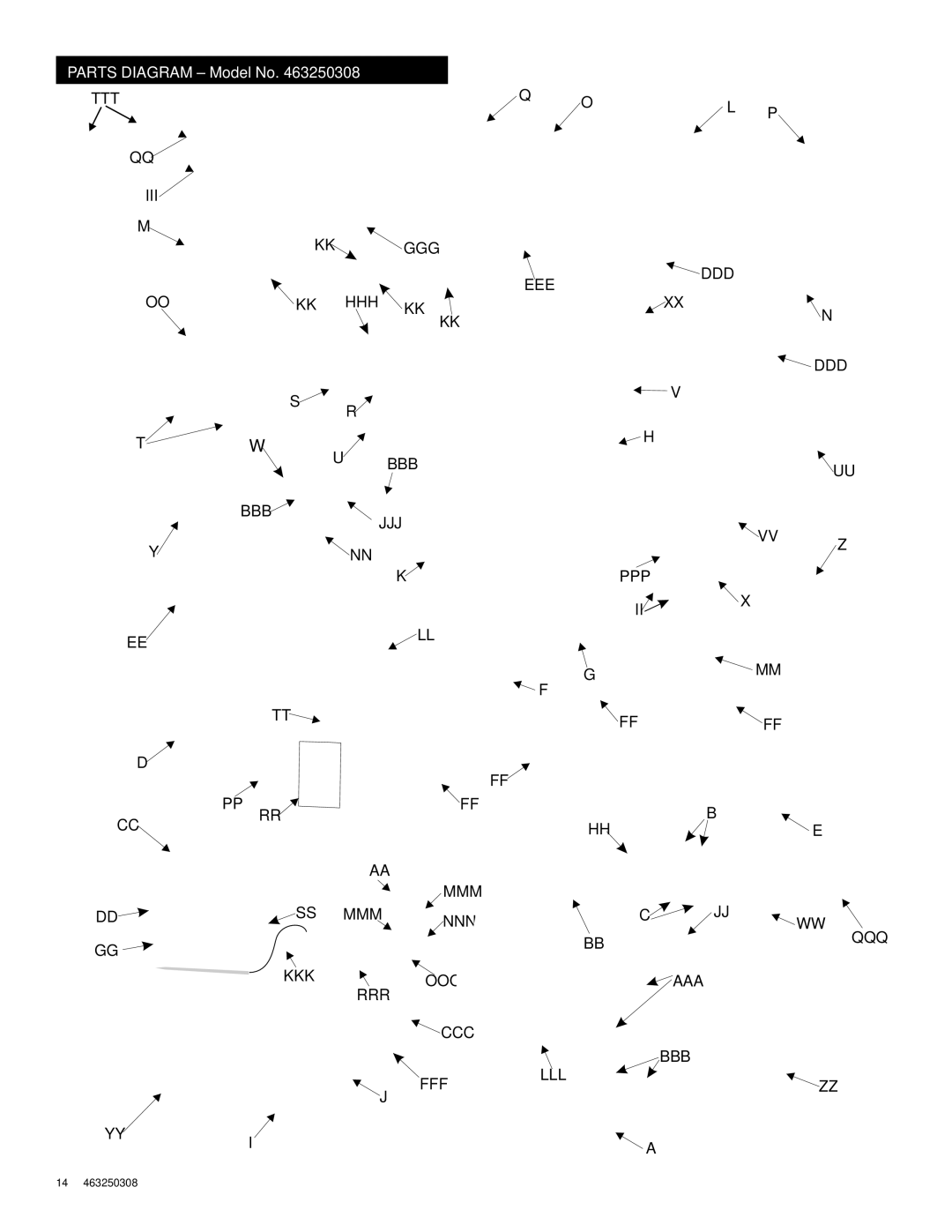 Char-Broil 463250308 manual Parts Diagram Model No 