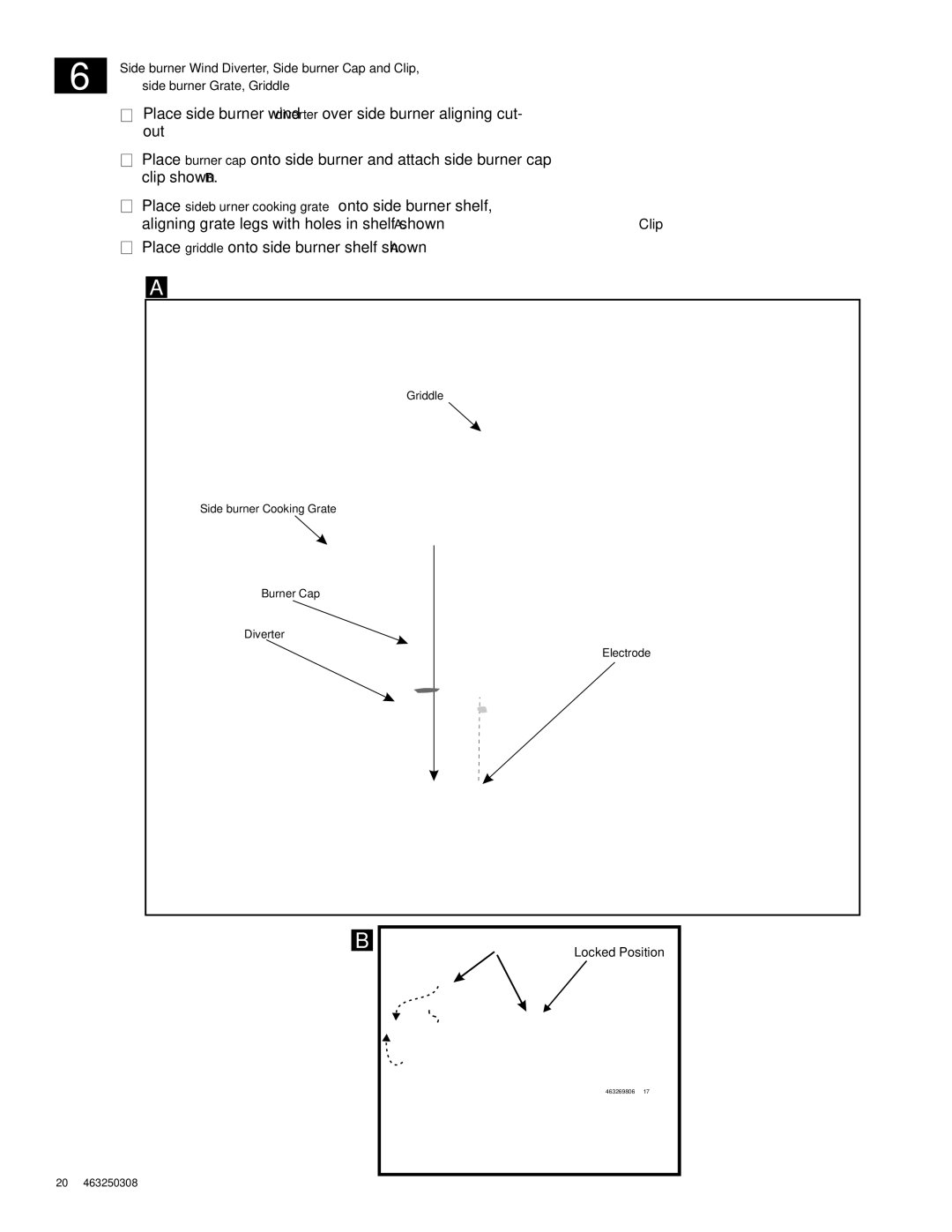 Char-Broil 463250308 manual Locked Position 