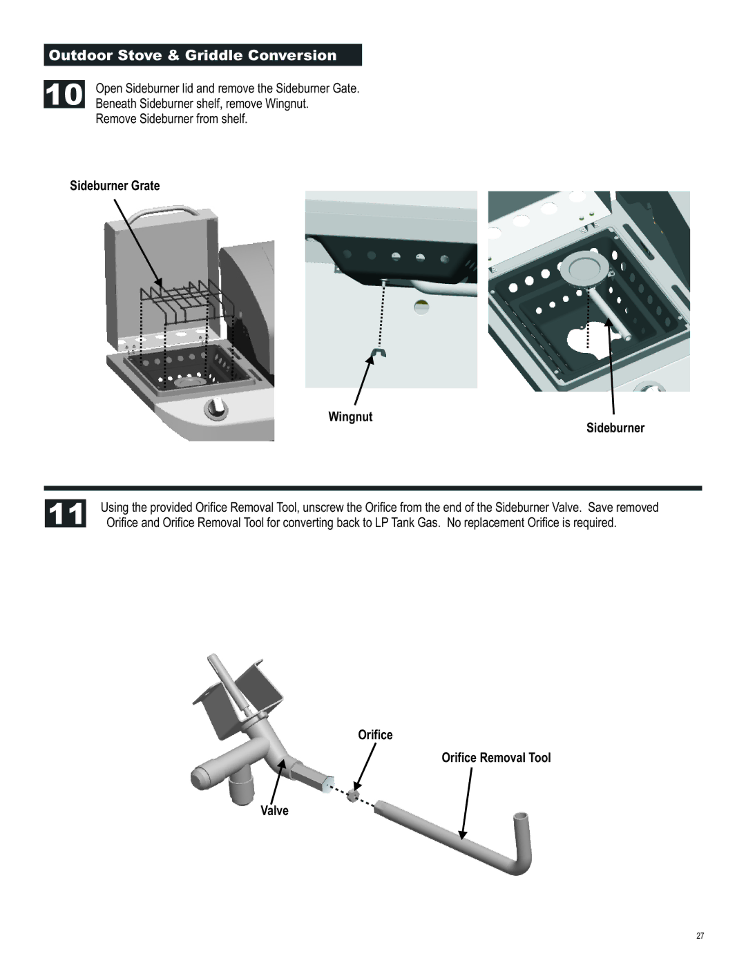 Char-Broil 463250511 manual Outdoor Stove & Griddle Conversion 