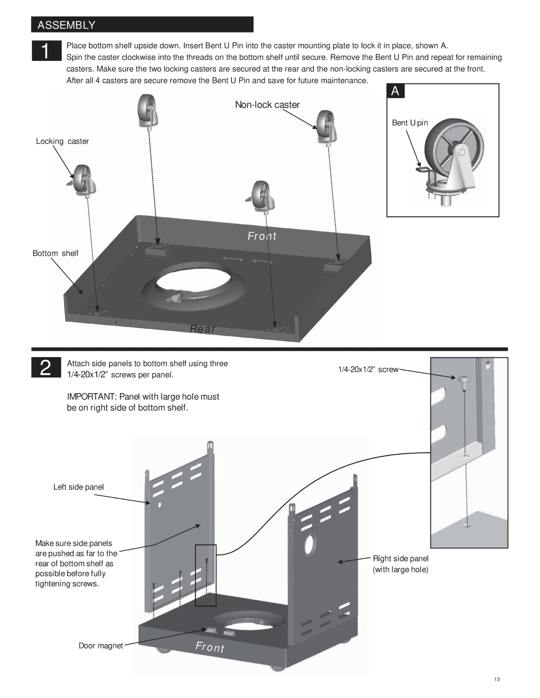 Char-Broil 463250512 manual Assembly 