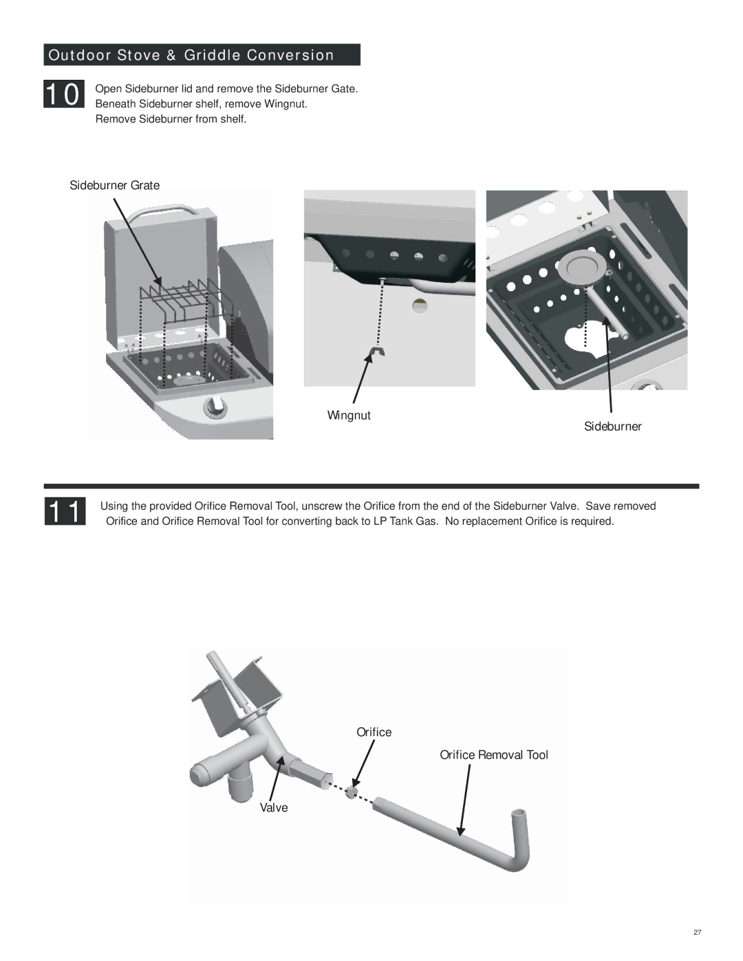 Char-Broil 463250512 manual Outdoor Stove & Griddle Conversion 