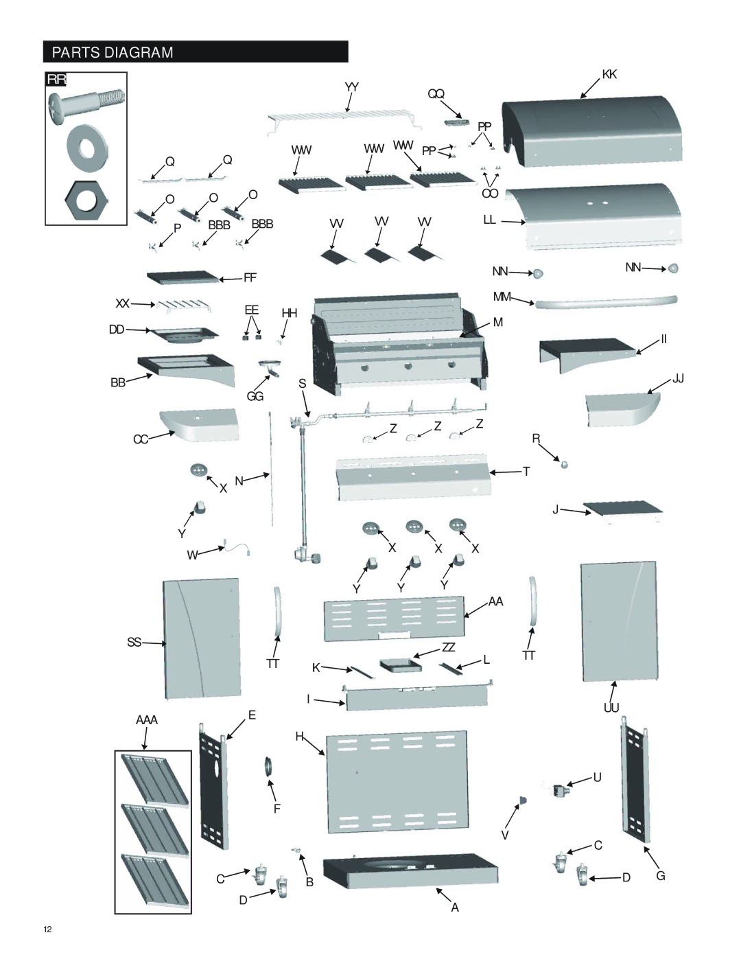 Char-Broil 463257111 manual Parts Diagram 