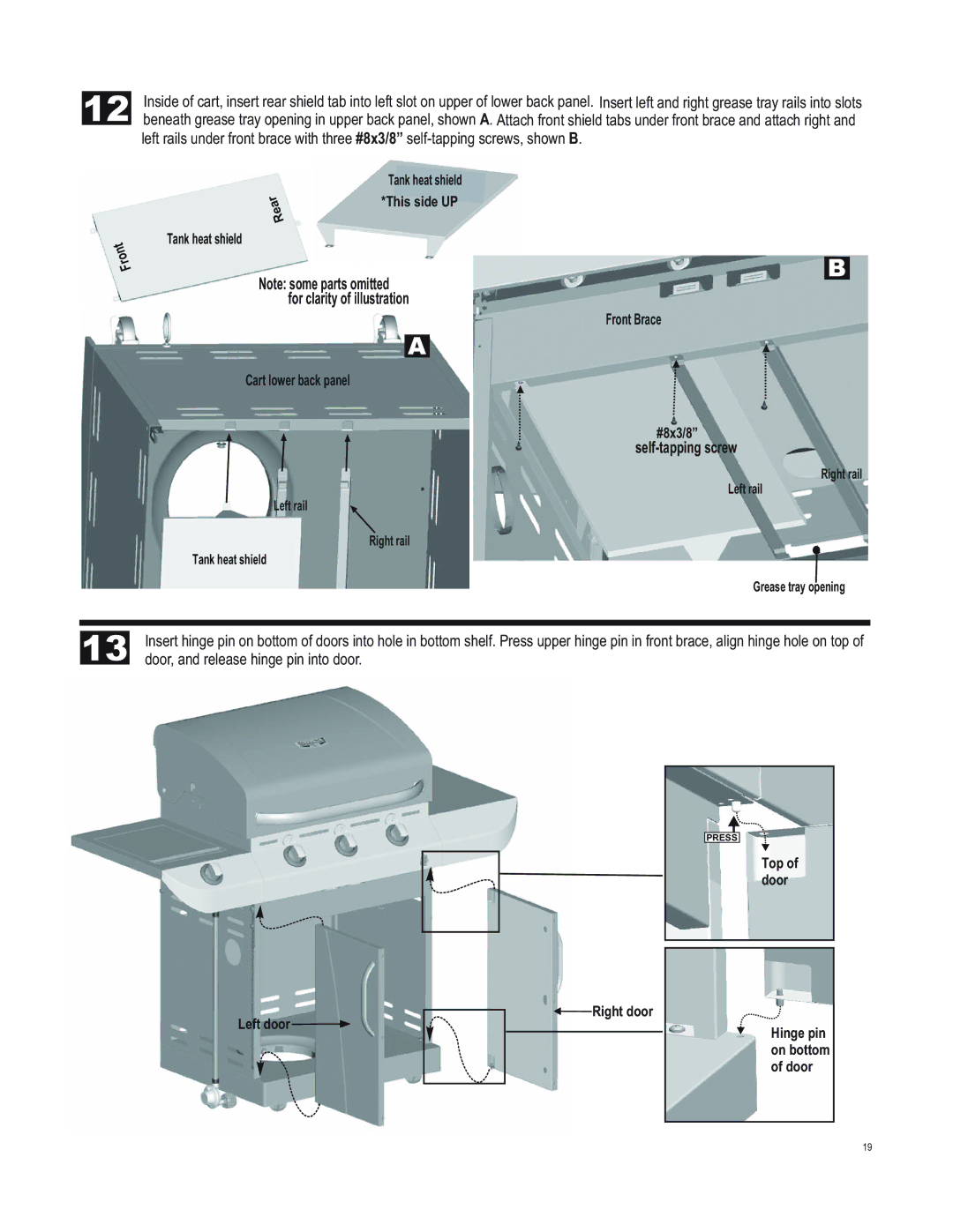 Char-Broil 463257111 manual Rear 