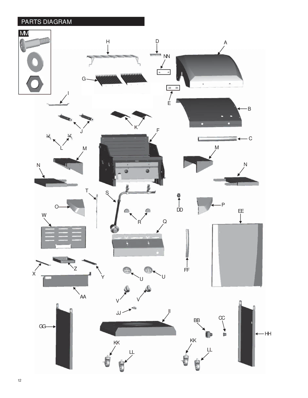 Char-Broil 463262211 manual Parts Diagram 